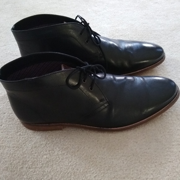 Ben Sherman Black Leather Chukka Boots - 12 main image 7